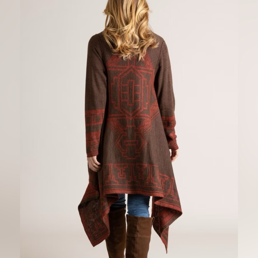 Serenity Reversible Peruvian Alpaca Wool Open Sweater Cape